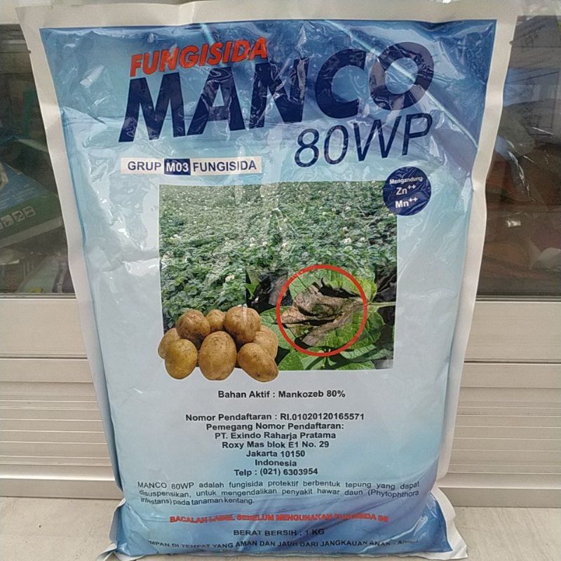 Fungisida MANCO 80WP (1KG)fungisida mankozeb biru