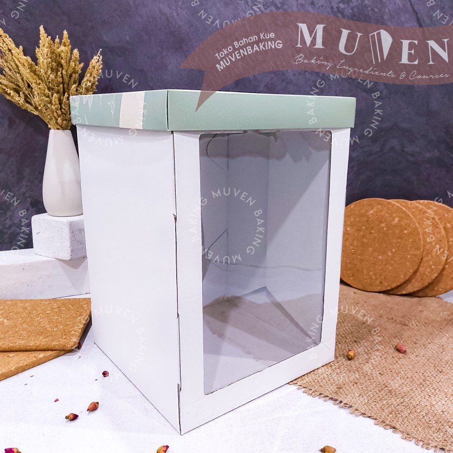 DUS KUE TINGGI / TALL CAKE BOX MIKA 25 x 25 x 35 CM