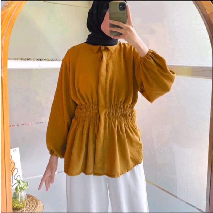 Atasan wanita kekinian terbaru 2023 | blouse tanaya shirt | atasan  terlaris | busui friendly bahan crinckle airflow premium