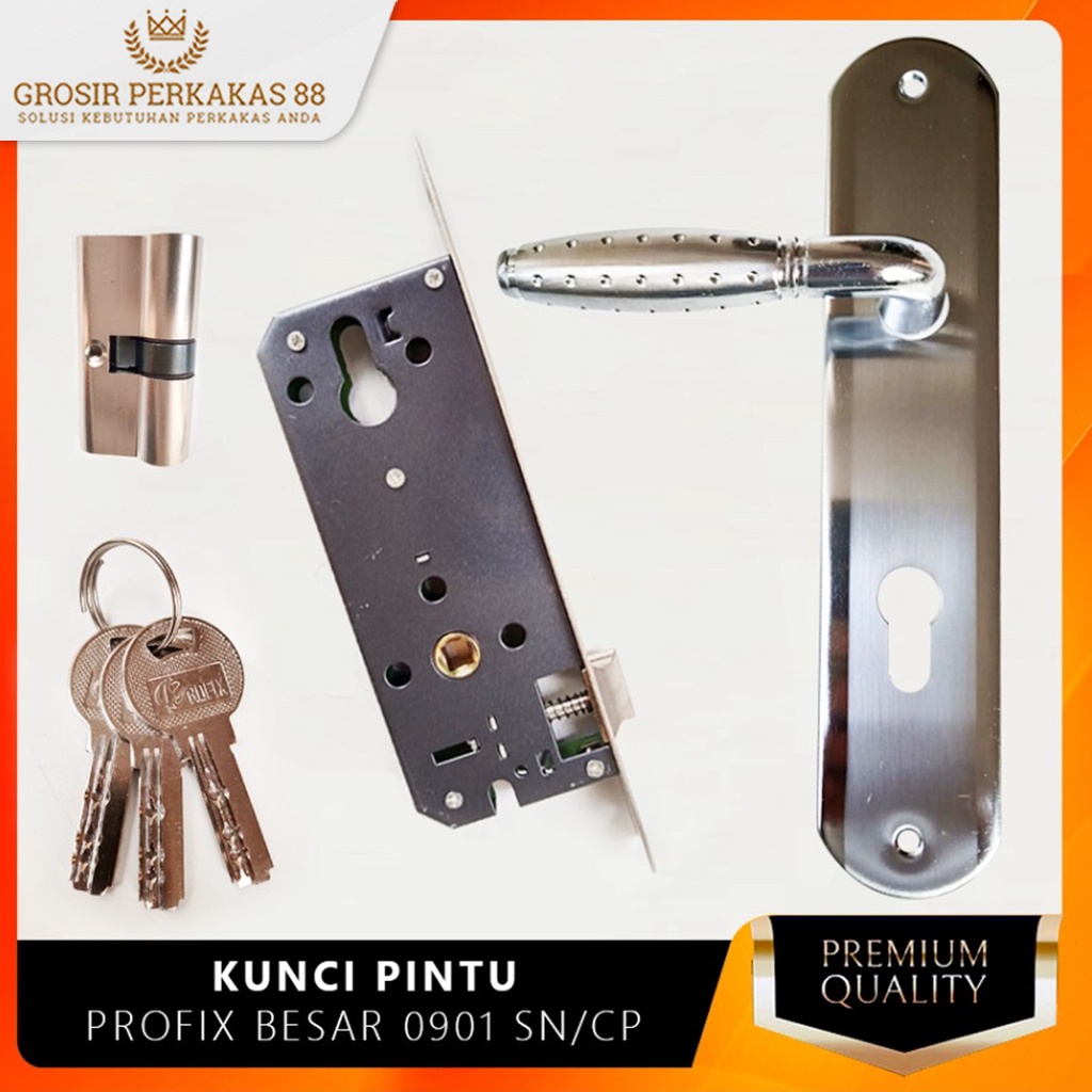 Kunci Pintu Set Slot Besar Profix Hendel Rumah Kamar Handel Gagang Konci Handle Selot