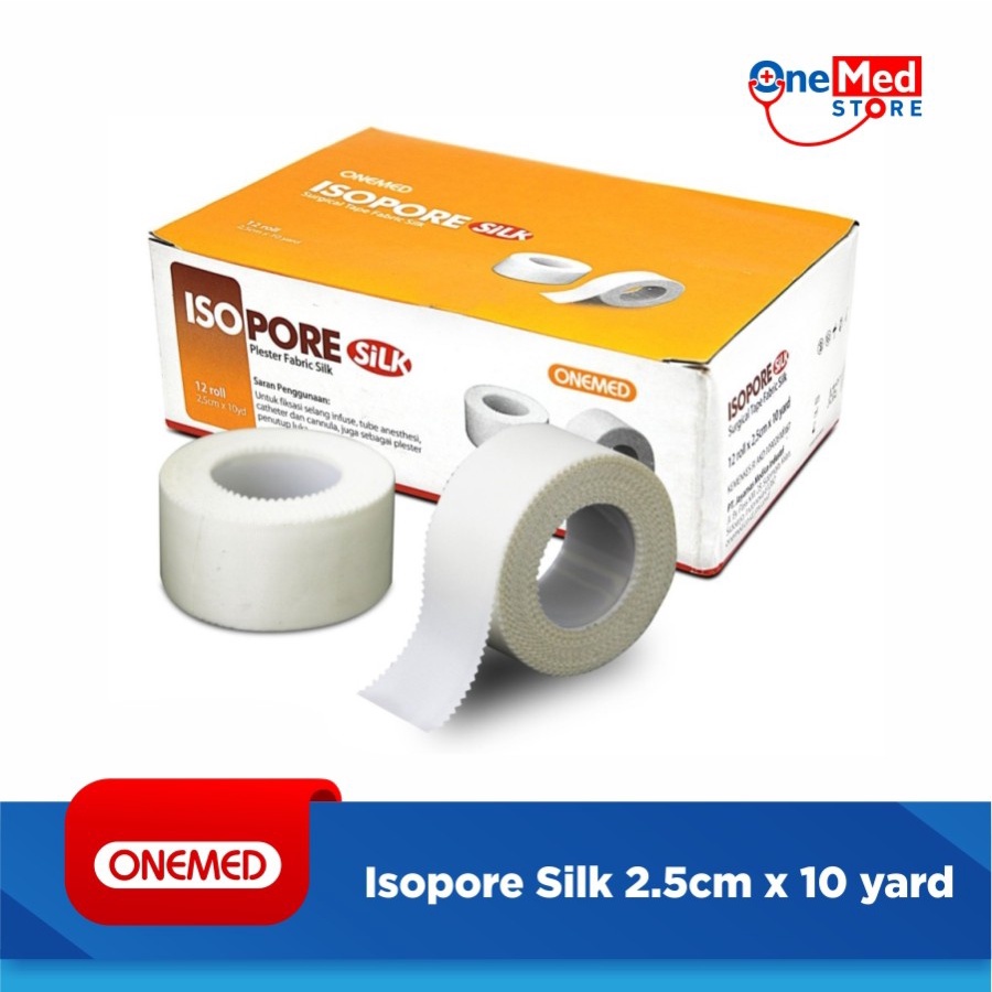 Isopore Silk 2,5cm x 9,2m Onemed Plester Kertas Medical