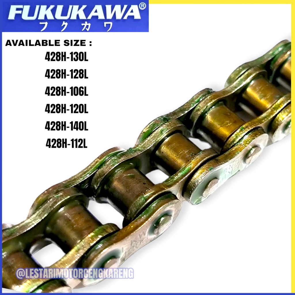 RANTAI GOLD RANTAI RODA MOTOR EMAS SEMUA UKURAN FUKUKAWA 42H OEM JAPAN