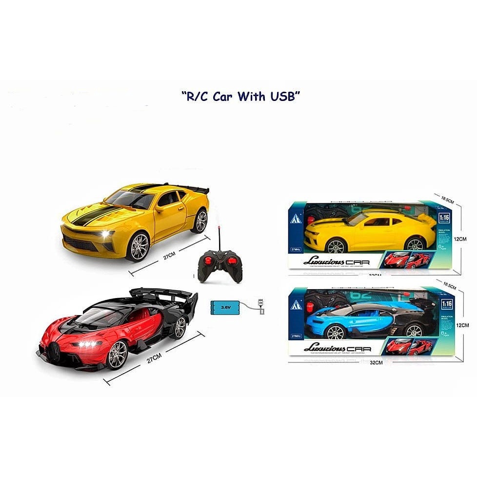 Mainan Remote Control Mobil Luxurious Car 1:16 ada Lampu LED dan Baterai Charge