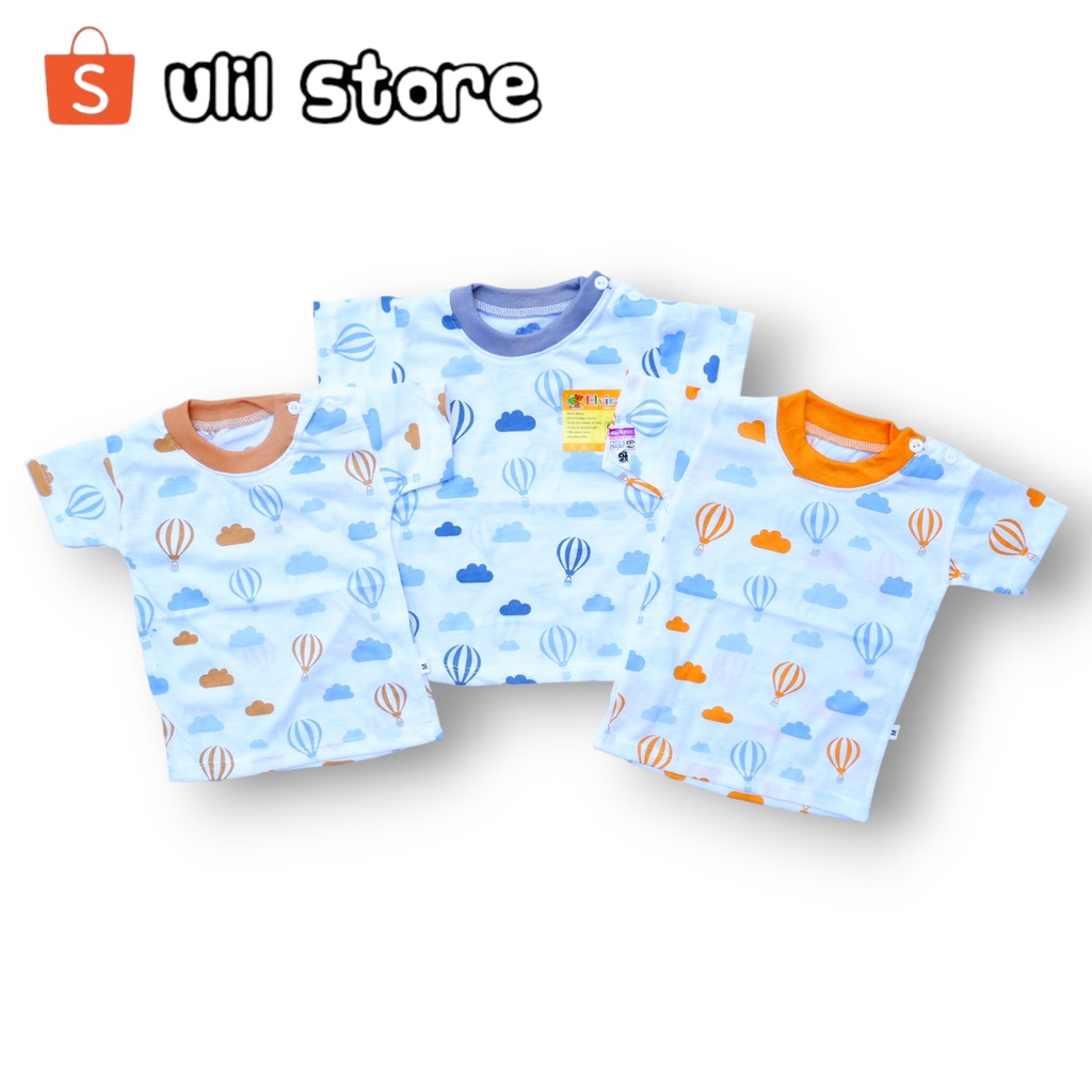 6pcs Baju Bayi Atasan Pendek Kaos Oblong SNI