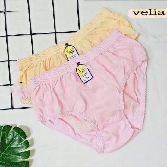3 Pcs Celana Dalam Velia - CD Wanita Polos - Random Warna Murah