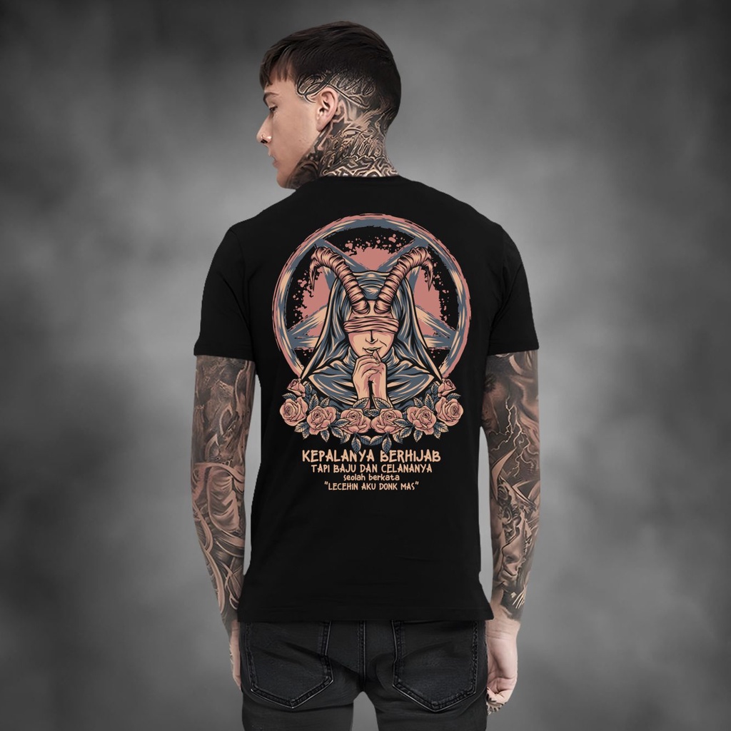 KAOS PLURALISME KAOS SATANIC KERUDUNG VOLT KAOS DISTRO PAKAIAN PRIA