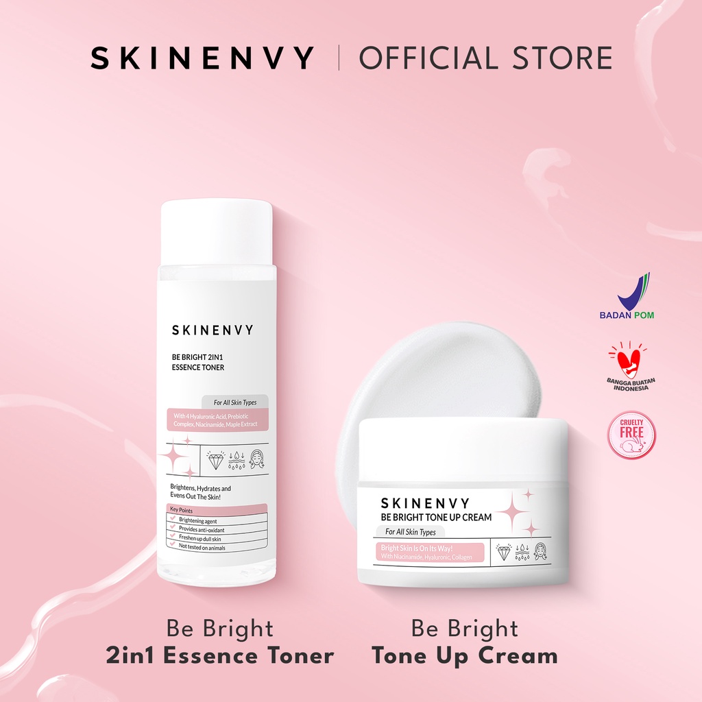 SKINENVY Bundling Be Bright 2in1 Essence Toner &amp; Be Bright Tone Up Cream