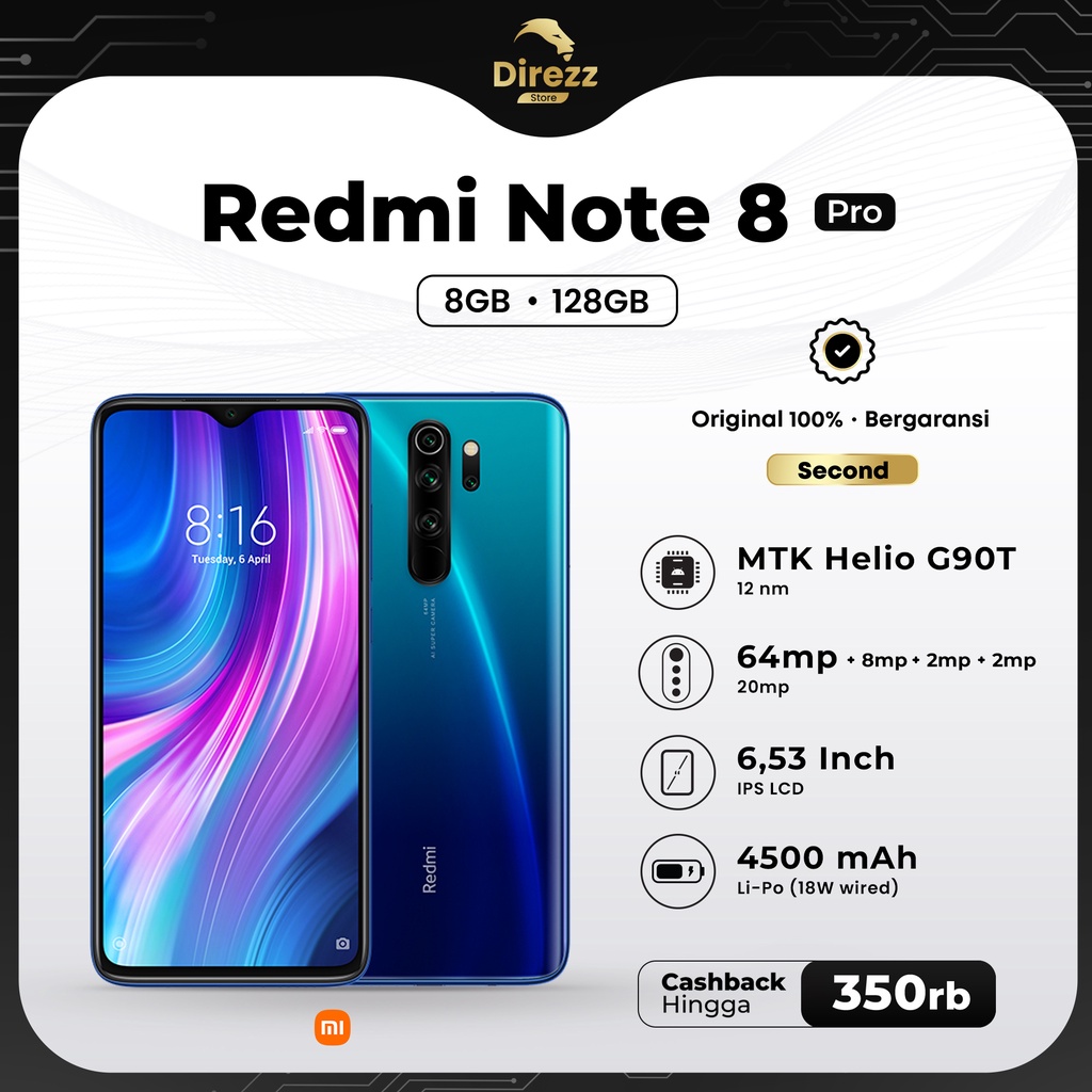 Redmi note 8 Pro 8/128 second