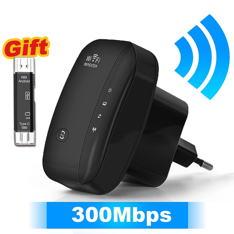 Hadiah Gratis Wifi Range Extender Penguat sinyal  300Mbps Wireless  Repeater&AP model can be used co