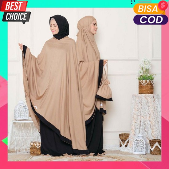 Mukenah Rukuh Telekung Prayer Set Rukoh Mukena Dewasa Terusan Geblus Lajuran Mukena Siti Khadijah Le