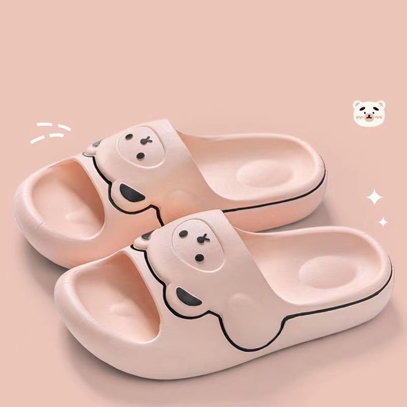 Lazy Bear Sandal Slip On PVC Cute Bear H29 Sendal Beruang Rumah Nyaman Slipper Korea Soft Rubber Non Slip