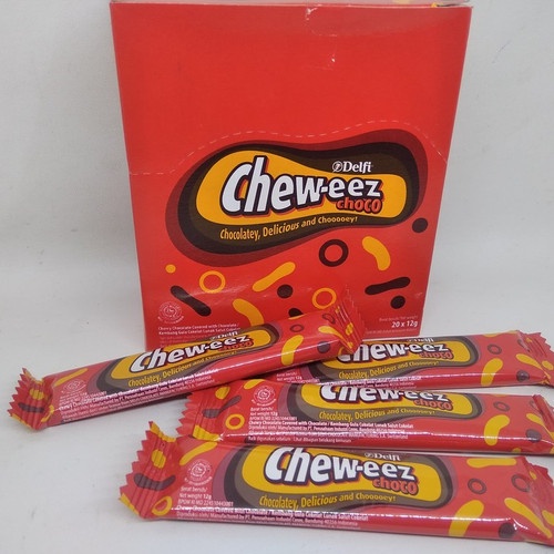 

Delfi Chew-eez / Cheweez Cokelat Permen Choco (isi 20 pcs)