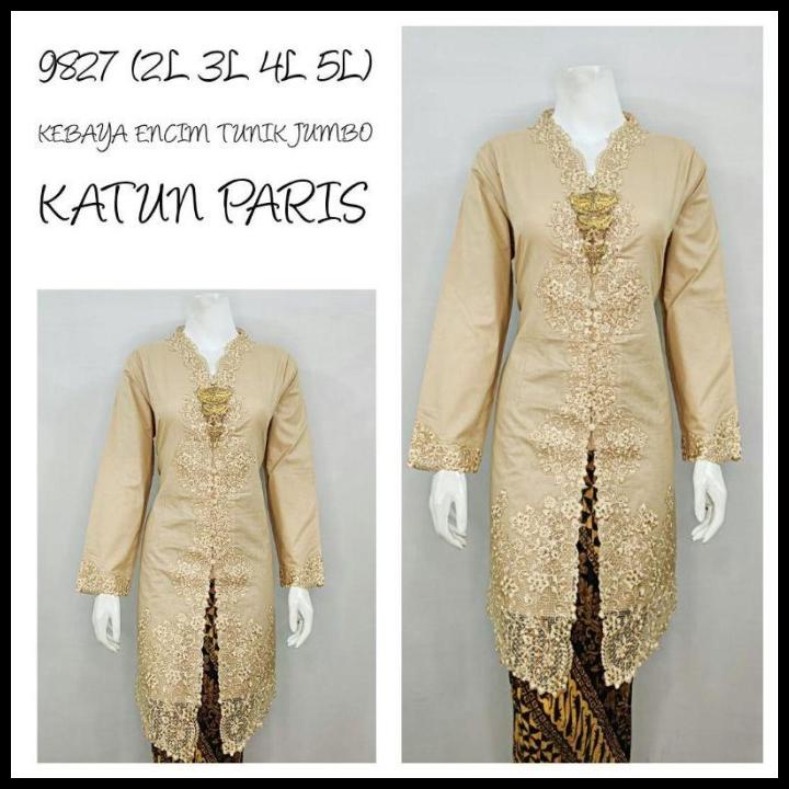 INDAH ABAYA KEBAYA JUMBO MODERN ENCIM TUNIK LENGAN PANJANG BORDIR