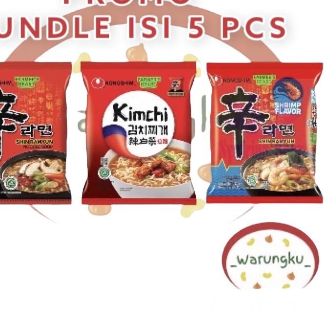 

✾ PROMO BUNDLE NONGSHIM isi 5pcs All Varian Shin Ramyun ➽