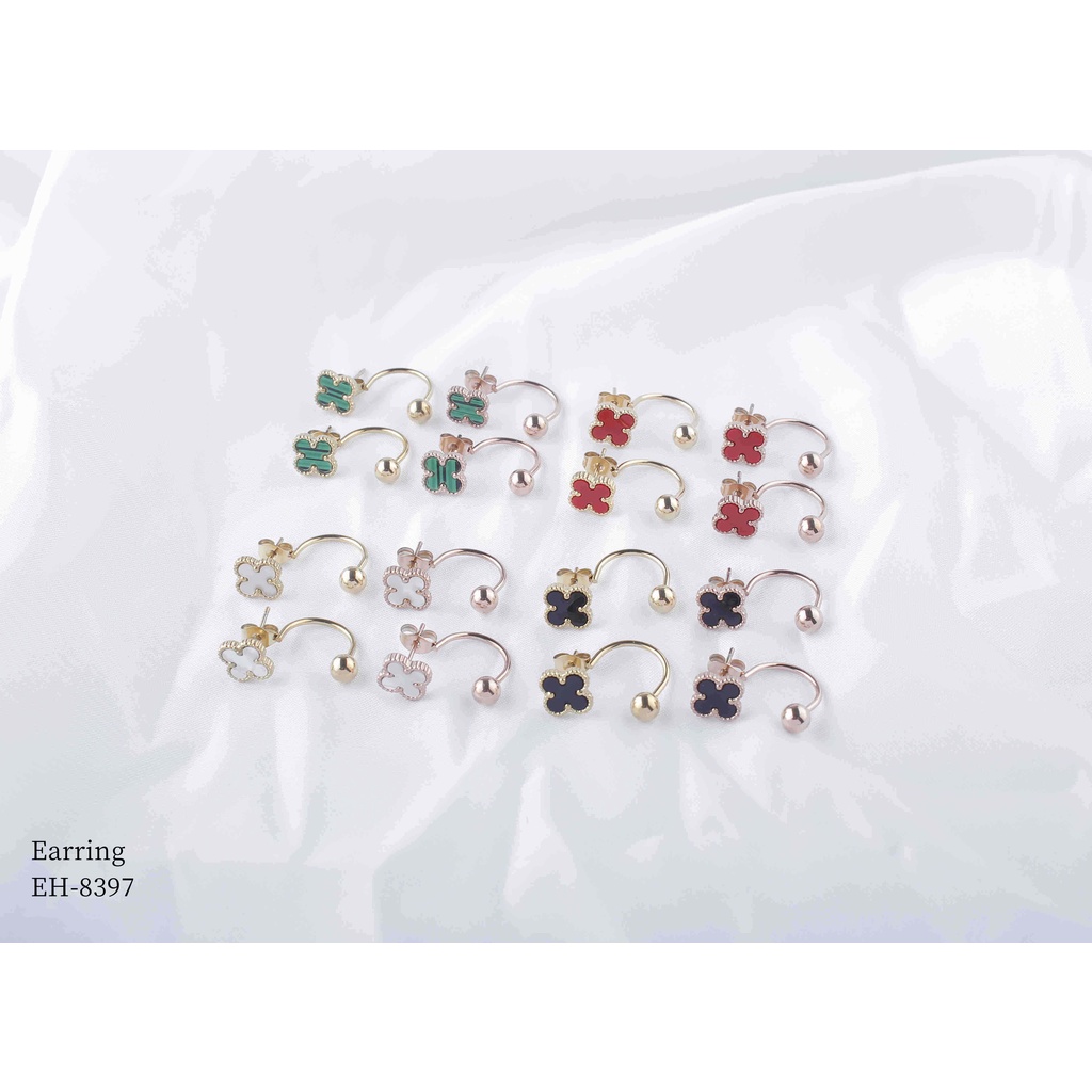 Anting Titanium Permata Warna Warni Perhiasan Wanita Jewelery 8397