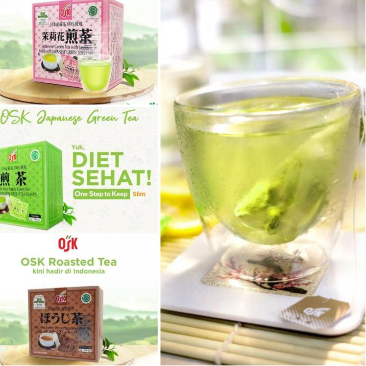 

✶ OSK Teh Hijau Jepang Gren Tea Sachet 50 Pcs Halal │ Greentea Import ✪