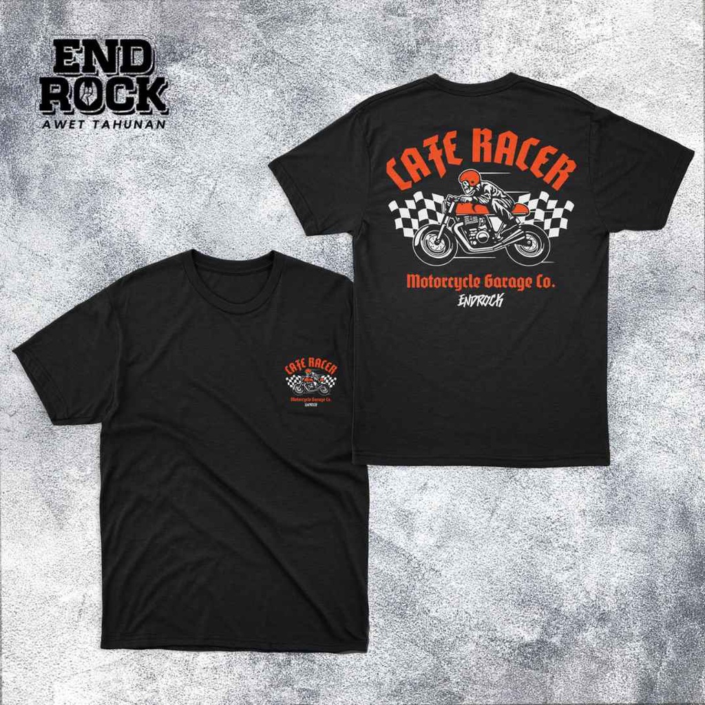 Kaos Distro Original Endrock Tema Cafe Racer