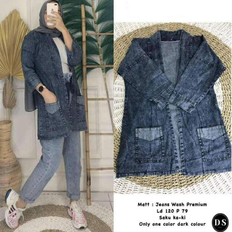 BEST SELLER KARDIGAN JEANS / OUTER WANITA / BEST SELLER KARDIGAN JUMBO JEANS