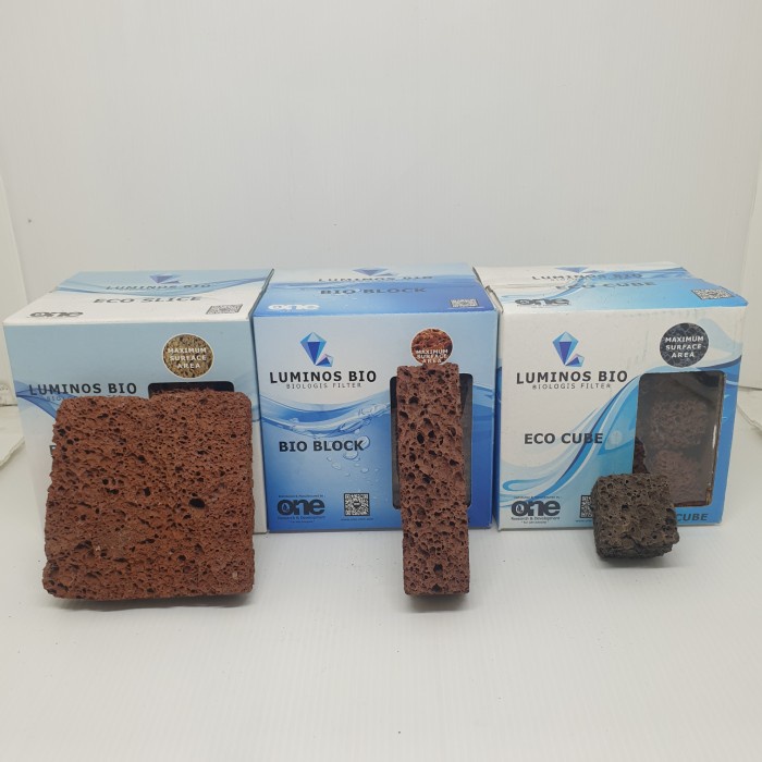 Luminos Bio, Luminos Block, Luminos Cube, media filter aquarium dan aquascape bagus