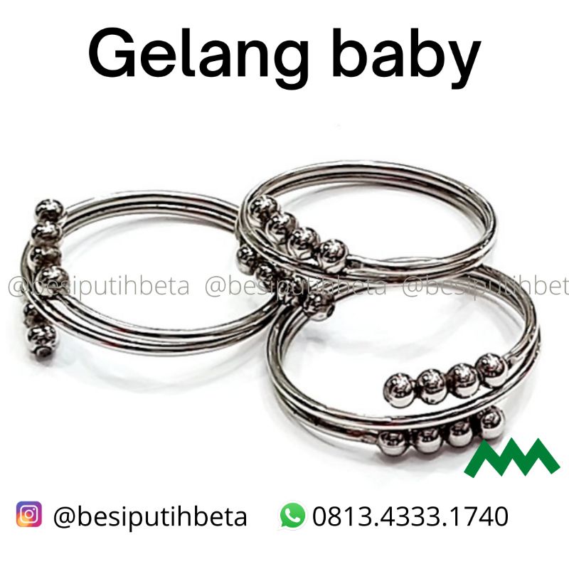 Gelang baby/gelang bayi besi putih asli / besi putih ambon