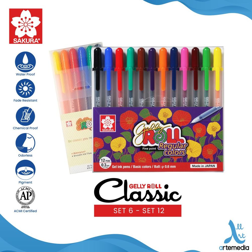 

Pulpen Warna Sakura Gelly Roll Classic Color Set Gel Pen Bolpen