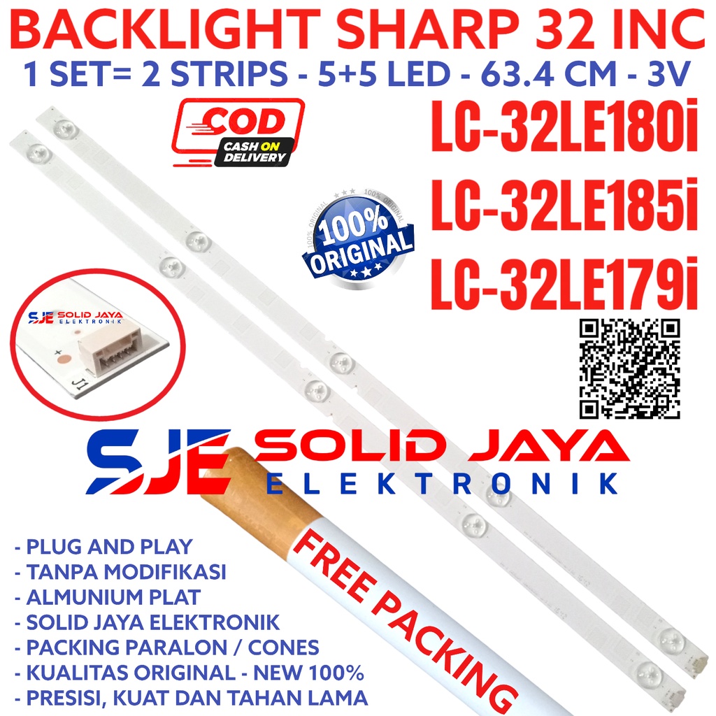 BACKLIGHT TV LED SHARP 32 INC LC 32LE180 32LE185 32LE179 32LE180I 32LE185I 32LE179I LC-32LE180i LC-32LE185i LC-32LE179i LAMPU BL 5K 3V 32LE LC-32LE180 LC-32LE185 LC-32LE179 LC32LE180 LC32LE185 LC32LE179 LC32LE180I LC32LE185I LC32LE179I 32LE1801 32LE1851