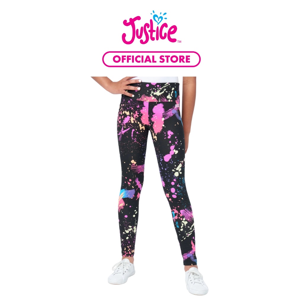 Justice Girls Tie Dye Aop Legging - Celana Panjang Anak Perempuan (Hitam)