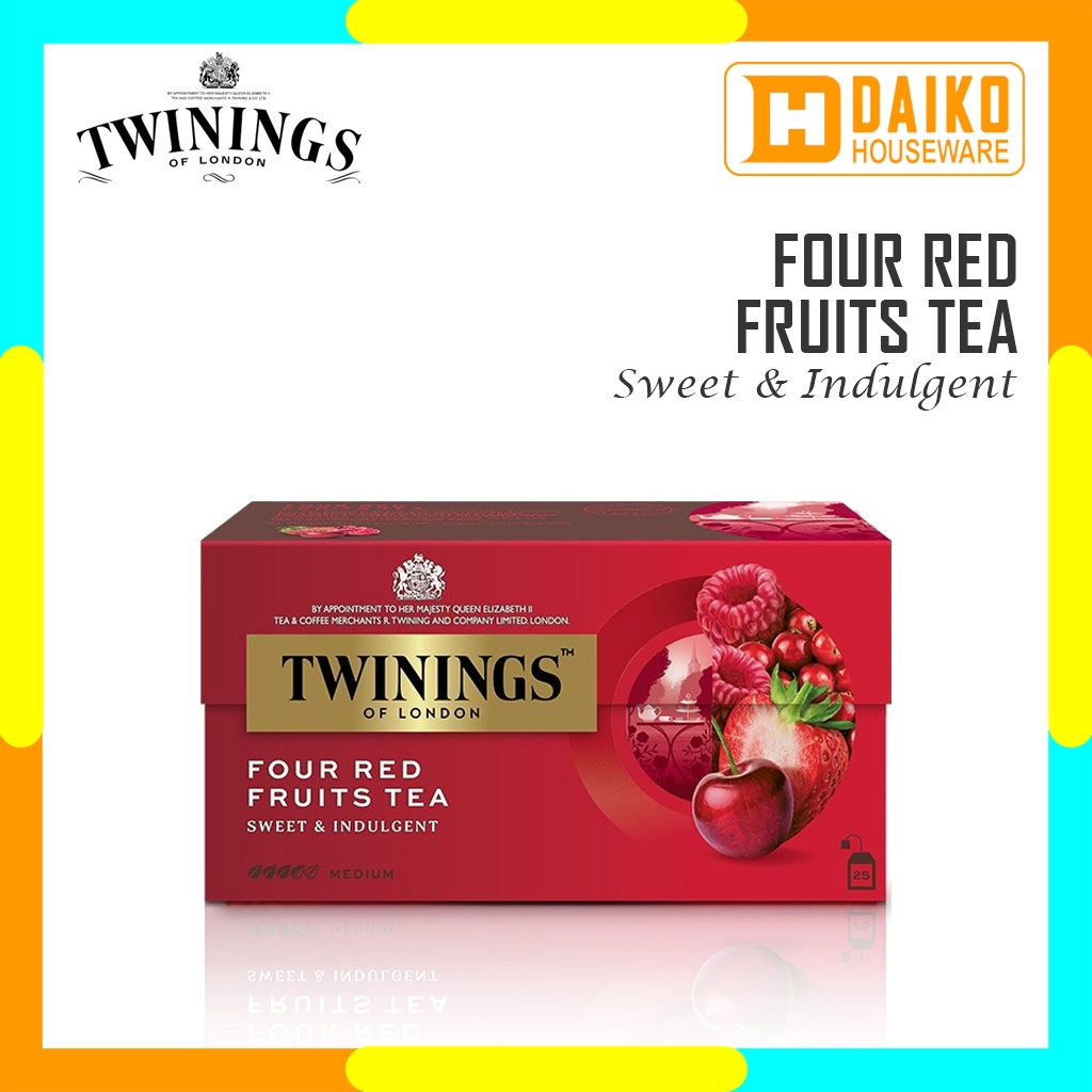 Teh Hitam Celup Twinings Four Red Fruits 25 x 2gr Tea Bags Flavoured Tea Teh Hitam Kantong Rasa Buah