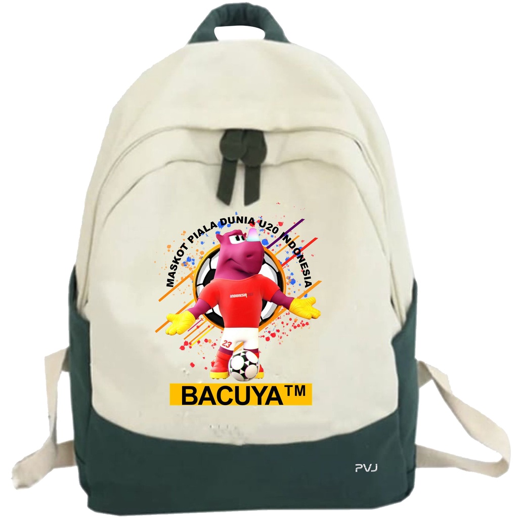 PVJ -Tas Ransel Anak sekolah Motif Maskot Bacuya Piala Dunia Fifa World Cup U 20 Indonesia 2023