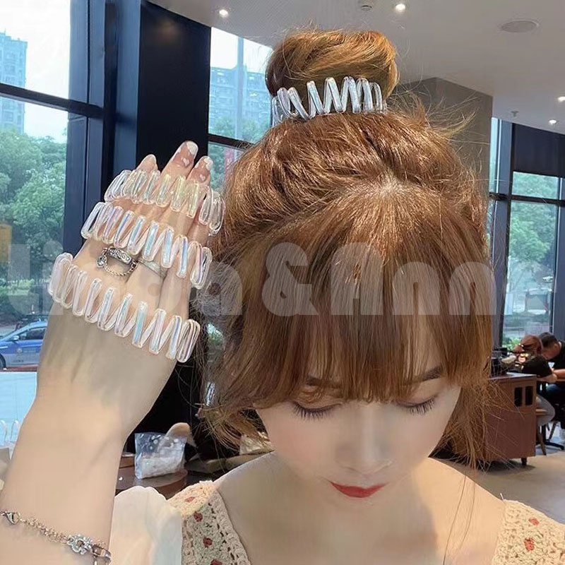 Ikat Rambut Spiral Wanita - Karet Rambut Kabel Telepon Gelang Korea Elastis Import Spiral Fashion Wanita