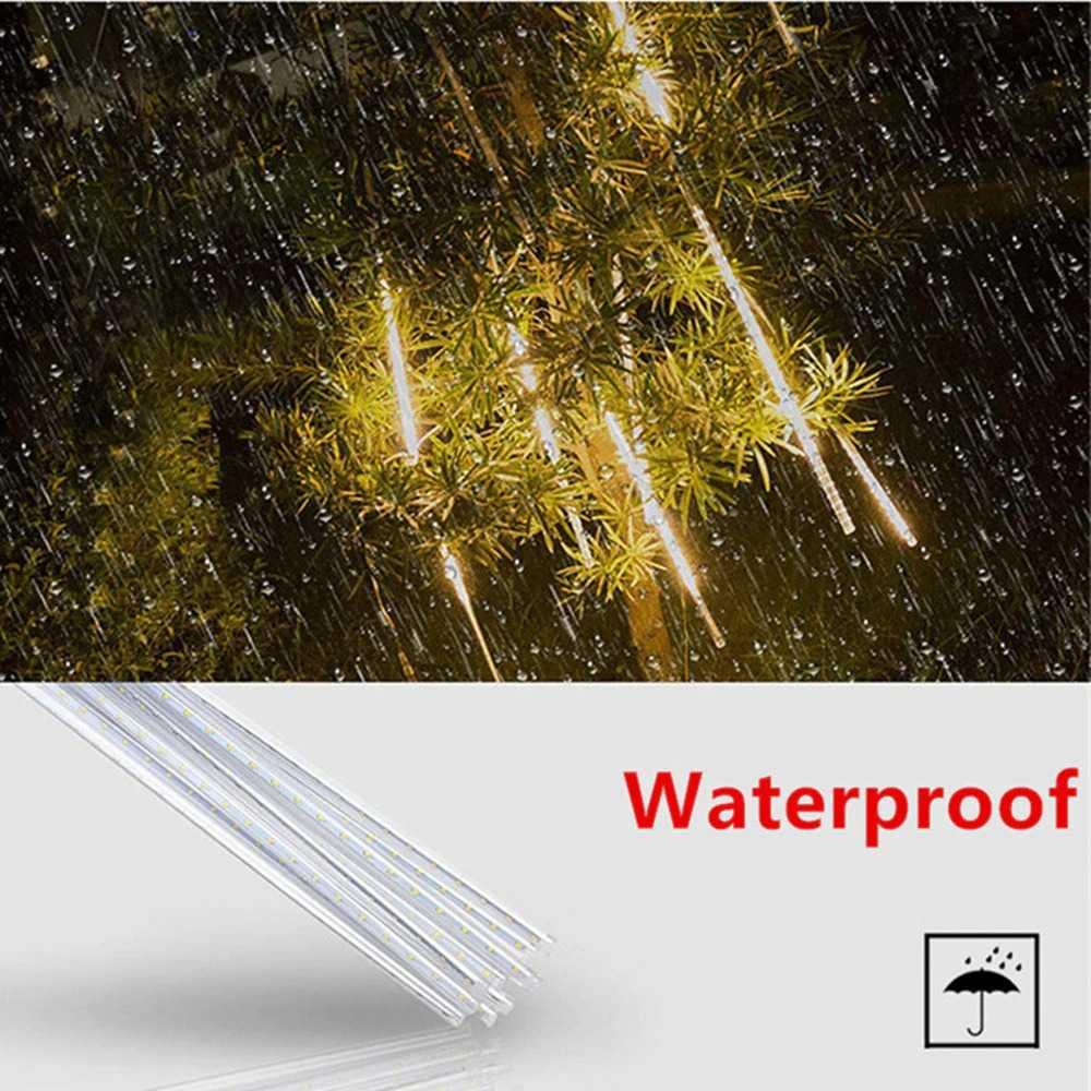 Lampu Hias String Lights Meteor Waterproof Warm White 8PCS - XH480 - Transparent