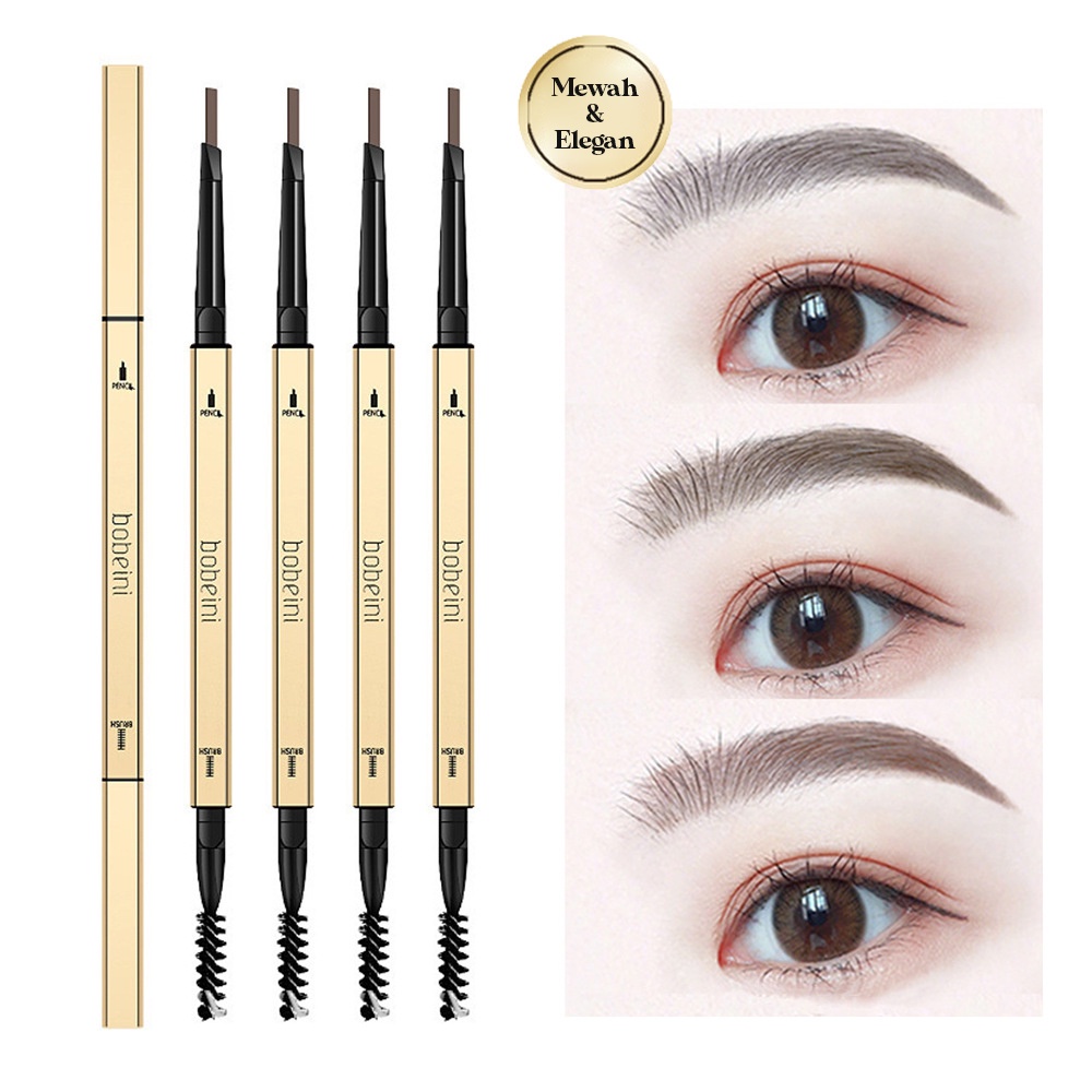 Pretty Pensil Alis 2IN Anti Air/Pensil Alis Natural Putar Drawing/Double Heads Eyebrow Automatic Waterproof/Eyebrows Look Korean