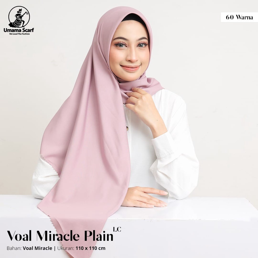 OBRAL VOAL MIRACLE PLAIN LASERCUT  Umama Scarf 110x110cm Jilbab Voal Miracle Umama