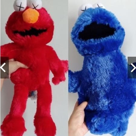 Boneka sesame street kaws elmo cookie monster import plush
