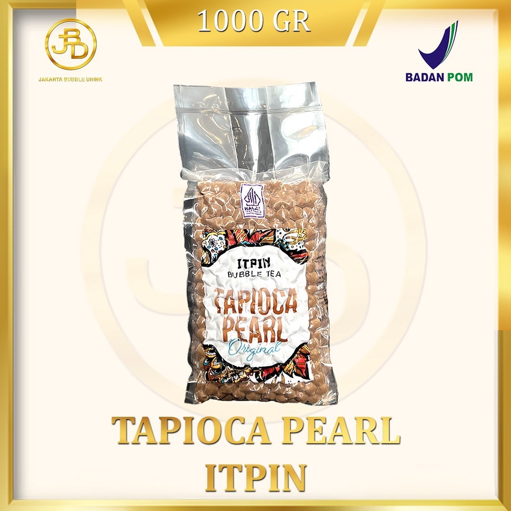 TAPIOCA PEARL BLACK ITPIN 1 KG/ BOBA HITAM - JBD | HALAL