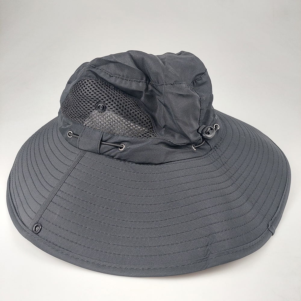 Topi Mancing Anti Panas Waterproof 360 Sun Protection Hat - JN335 - Black
