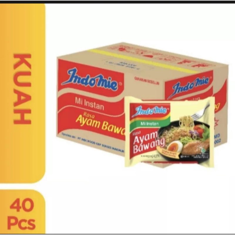 

Indomie ayam bawang.isi 40 bks