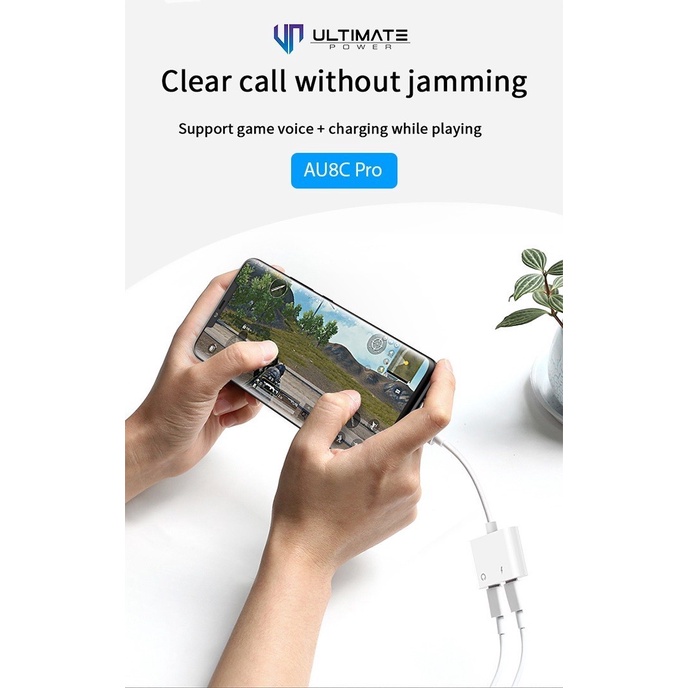 Audio Adapter S23 Ultra S23+ Plus Type C to Dual USB-C AU8C Pro