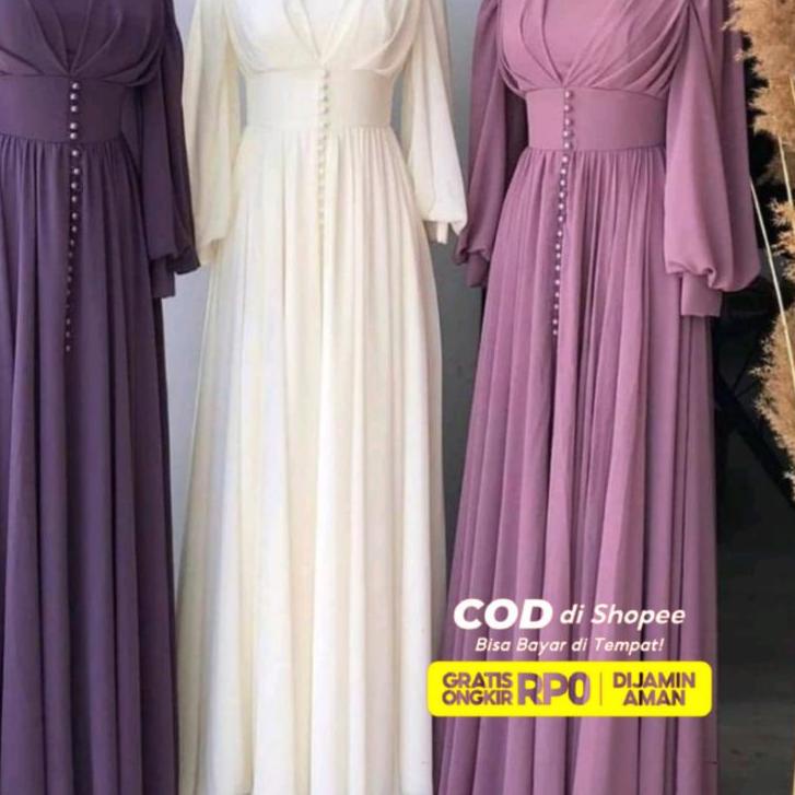 [A.F] Gamis Tearu Yasmine Dress Kondangan Muslim Gamis Wanita Gamis Pesta Mewah Elegan Baju Kondanga