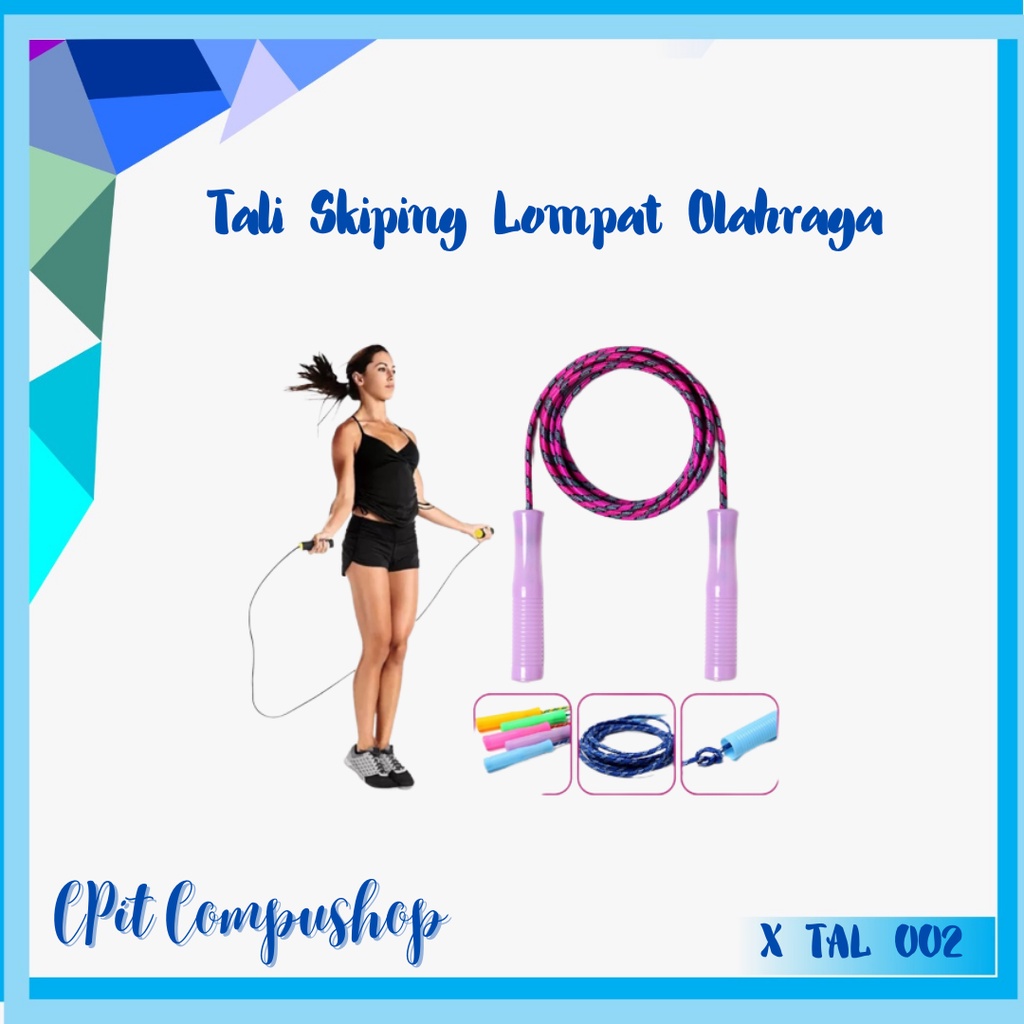 Tali Skiping Lompat Olahraga | Skipping Jump Rope Gym Fitness Muaythai | Tali Loncat Pembakar Kalori