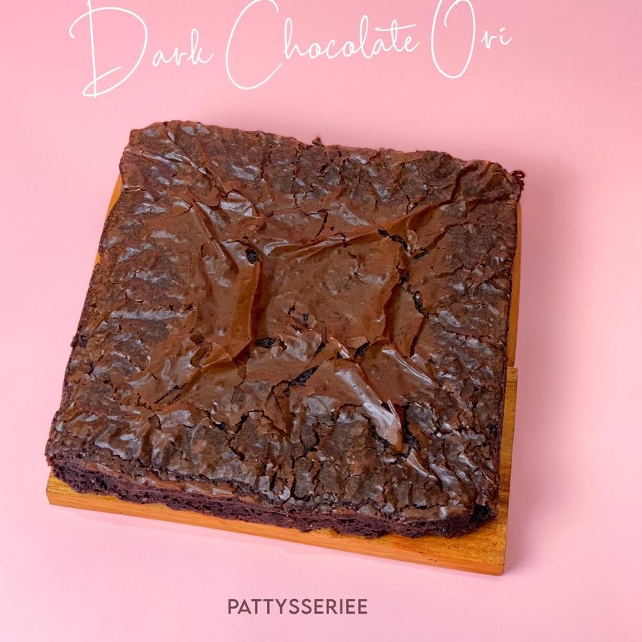 

❊ Fudgy Brownies Dark Chocolate Ori (add toppings) 20x20cm BACA DESKRIPSI ☞