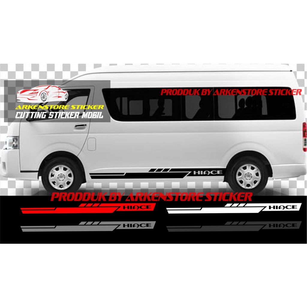 STICKER MOBIL HIACE CUTTING STICKER STIKER MOBIL TOYOTA HIACE SIDE DECAL