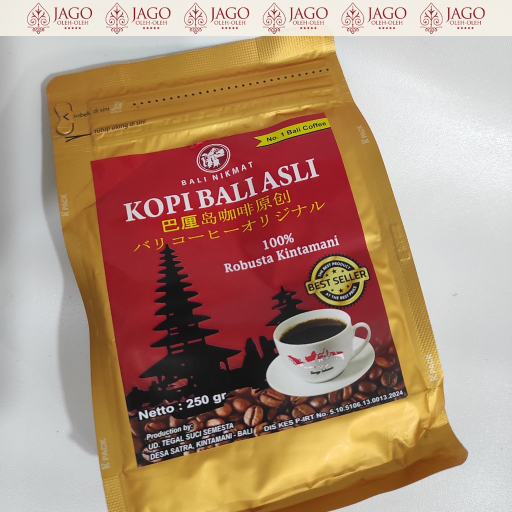 Kopi Bali Asli Kintamani Arabica &amp; Robusta - Bali Nikmat 250gr