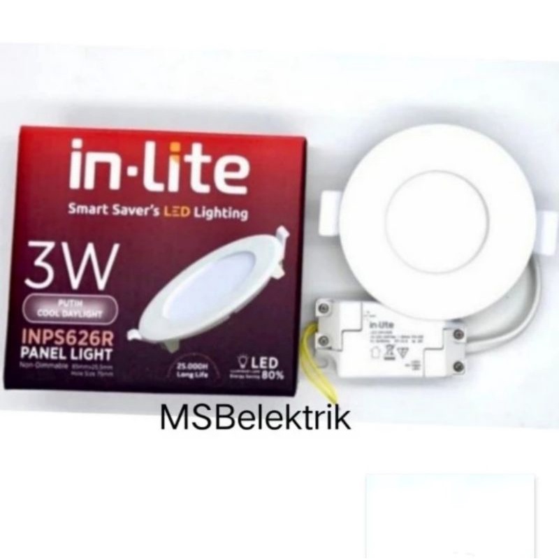 Downlight inlite 3watt LED / In lite LED downlight 3w 3000k