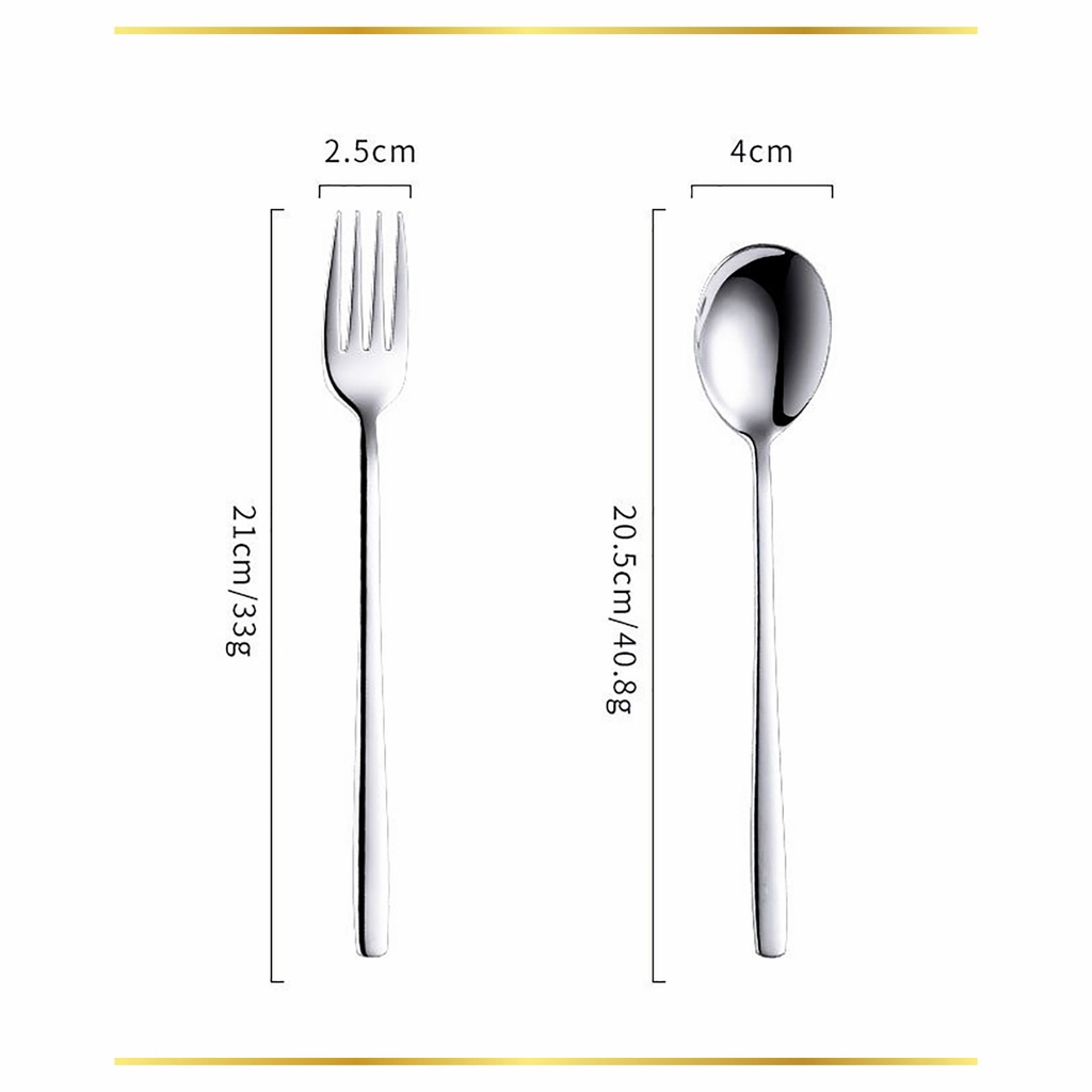 CROWN Sendok Garpu Alat Makan Sujeo Korea Spoon Fork Tebal Stainless Emas Tebal Gold Silver Korea Premium Food Grade