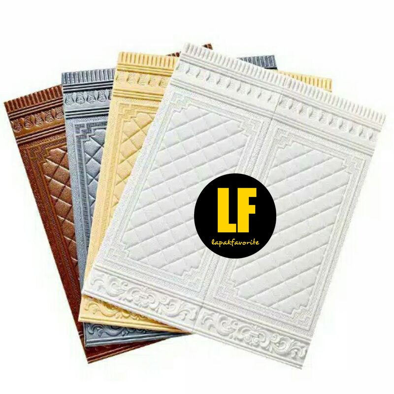 AA Wallpaper Stiker 3D Foam Motif Batik Pintu Jendela Wall Paper Sticker Sticker Foam