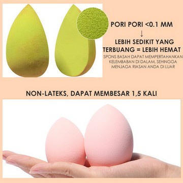 NIK - FOCALLURE Beauty Blender Series FA136 | Make Up Sponge | Alat Make Up | OFT Makeup Bebas Latex Foundation blender