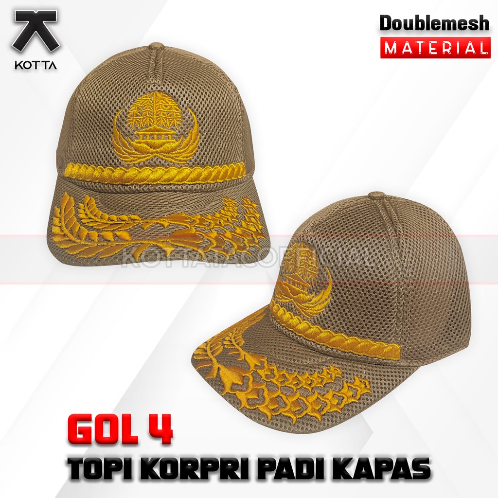 Topi Korpri Golongan 4 - Topi Abdi Negara Golongan 4  Krem - Topi Pns Korpri Golongan 4