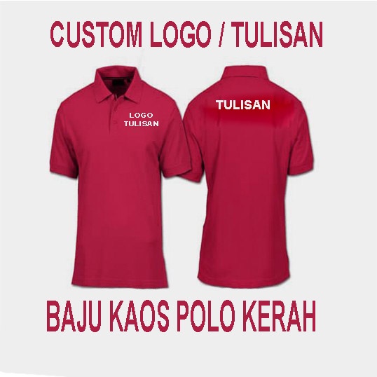 BAJU KAOS CUSTOM BORDIR / SABLON KERAH KAOS POLO LACOS WANGKI LAKOS