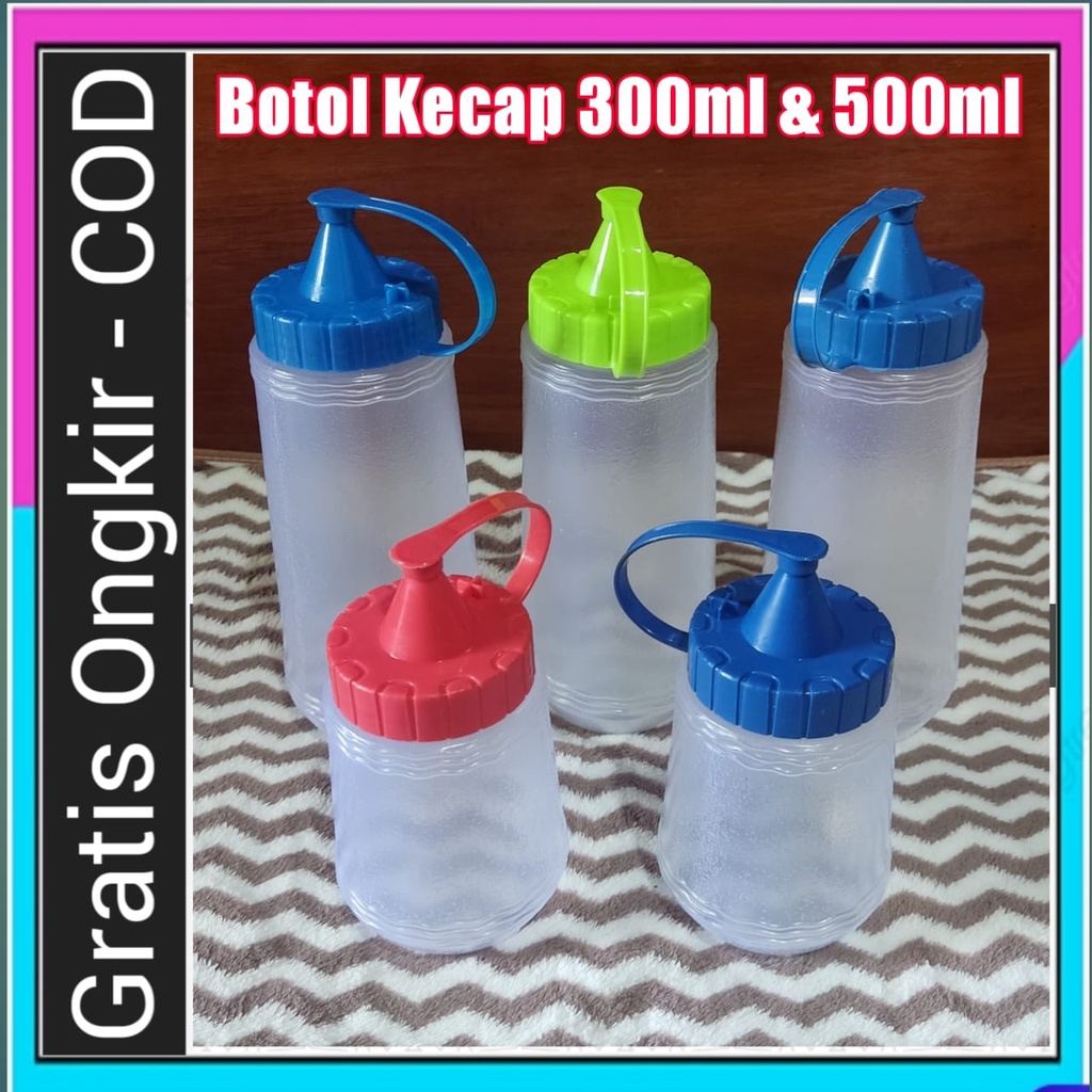 Botol Kecap Plastik Untuk Kecap Dan Saus Kapasitas 300 ml dan 500 ml